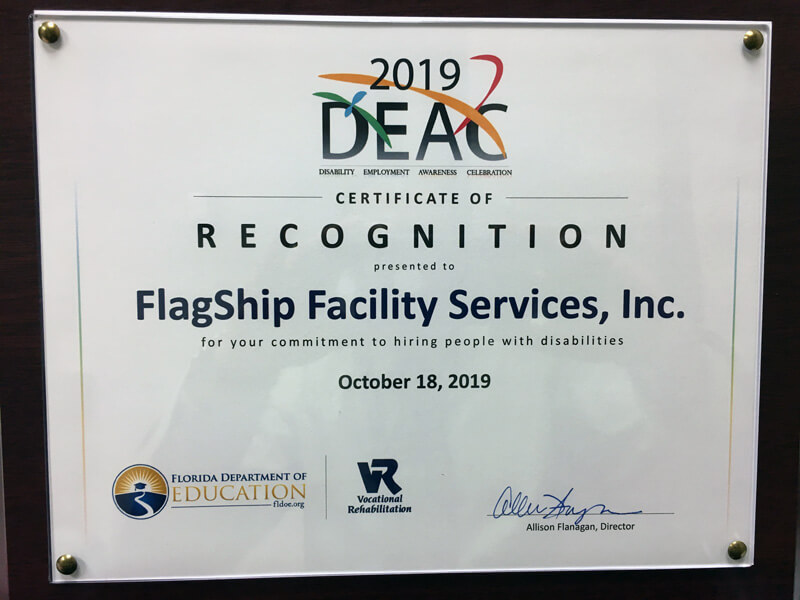 2019 Disability Employment Awareness Celebration Award (DEAC) 2019 Disability Employment Awareness Celebration Award (DEAC)